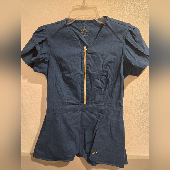 Jaanuu Blue Scrub Top XS - Picture 2 of 5